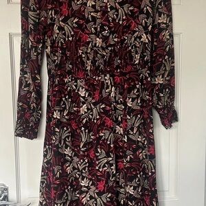 Ladies size 14 burgundy and black Marks & Spencer’s dress